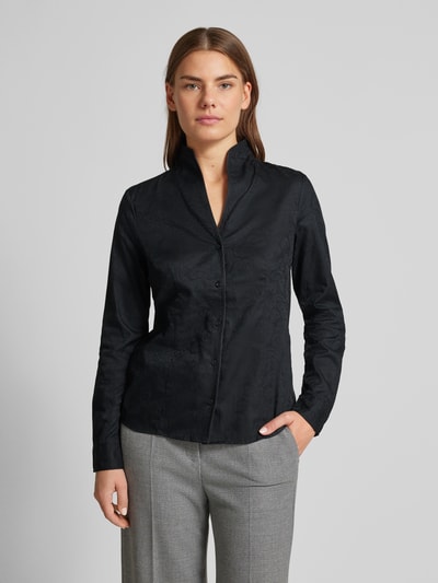 Christian Berg Woman Regular fit overhemdblouse met opstaande kraag Zwart - 4