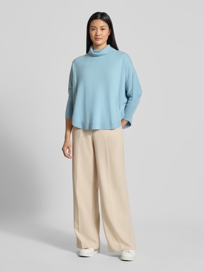 Someday Relaxed Fit Rollkragenpullover aus Woll-Mix Modell 'Tariana' Eisblau 1