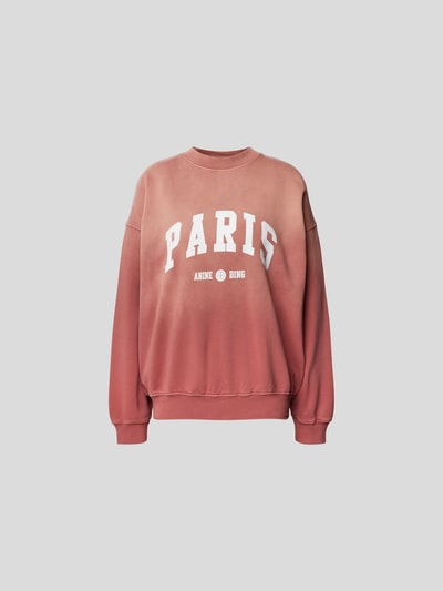 Anine Bing Sweatshirt mit Label-Print Rot 2