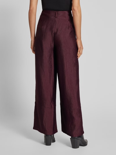 Vero Moda Relaxed Fit Weite Hose aus fließendem Viskose-Mix Modell 'RAQUEL' Bordeaux 5