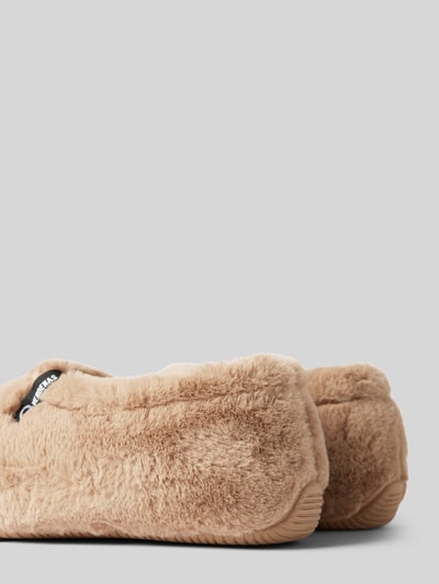 Verbenas Slippers met imitatiebont, model 'YALE GROSETO' Camel - 2