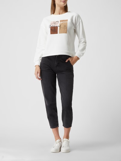 BETTY & CO WHITE Sweatshirt mit Stickereien Offwhite 1