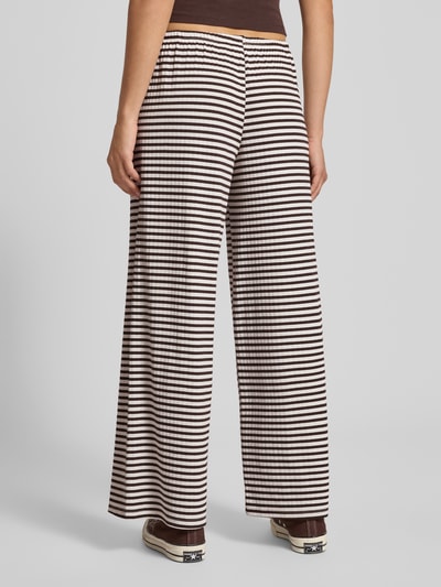 Gina Tricot Lounge-Hose mit Streifenmuster und elastischem Bund Hellbraun Melange 5