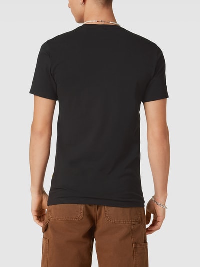 G-Star Raw Slim fit T-shirt met labelprint Zwart - 5