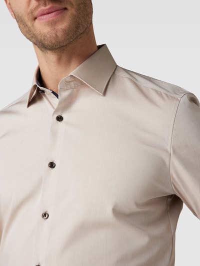 OLYMP Level Five Body fit zakelijk overhemd met kentkraag, model 'NEW YORK' Beige - 3