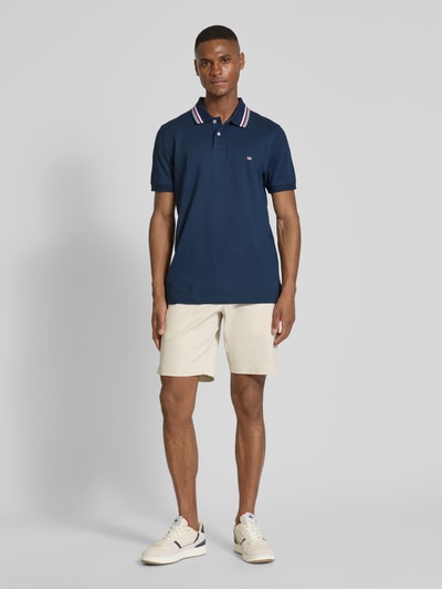 Christian Berg Men Regular Fit Poloshirt aus reiner Baumwolle Dunkelblau 1