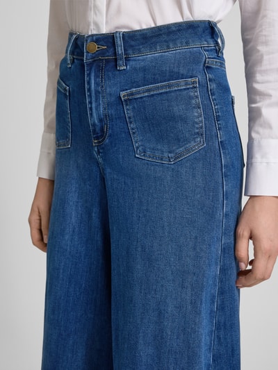 Apricot Jeansy z szeroką nogawką i frędzlami Granatowy 3