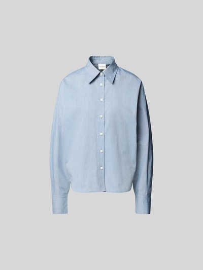 Closed Hemdbluse mit abgerundetem Saum Blau 2