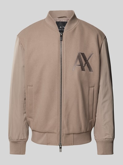 ARMANI EXCHANGE Bomberjacke mit Label-Stitching Beige 1