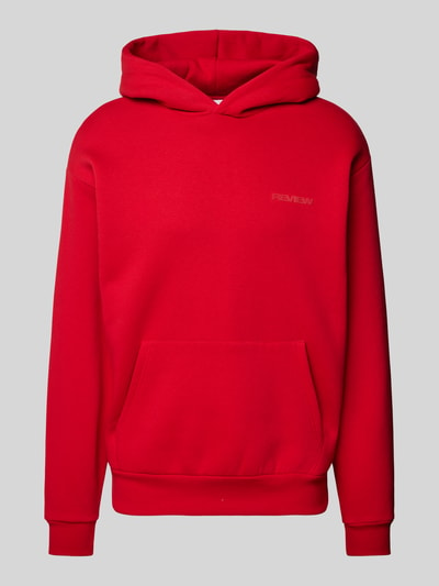 REVIEW Essentials hoodie met logo Rood - 2