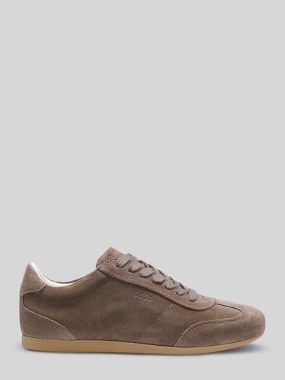 BOSS Sneaker aus echtem Veloursleder mit Logo-Prägung Taupe 4