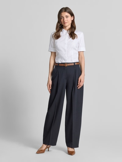 Christian Berg Woman Selection Slim Fit Bluse mit Knopfleiste Weiss 1