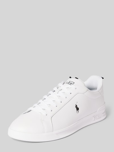 Polo Ralph Lauren Sneaker aus Leder mit Label-Print Weiss 1