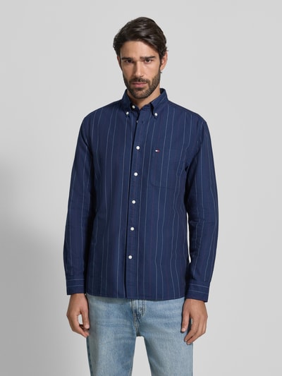 Tommy Hilfiger Regular fit vrijetijdsoverhemd van puur katoen Marineblauw - 4