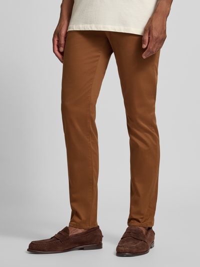 BOSS Slim fit broek van katoenmix, model 'DELAWARE' Camel - 4
