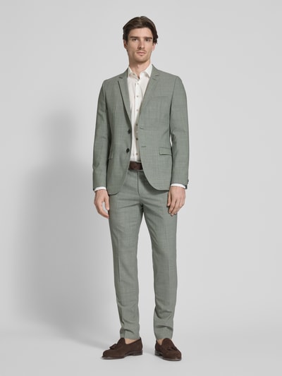 HUGO Slim Fit Anzughose mit Bundfalten Modell 'Hesten' Khaki 1