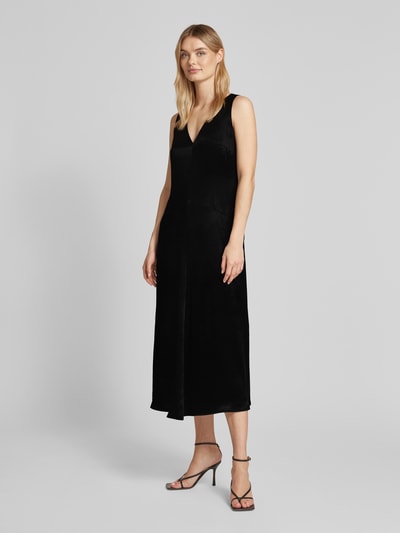 Weekend Max Mara Midikleid mit V-Ausschnitt Modell 'CIMA' Black 1