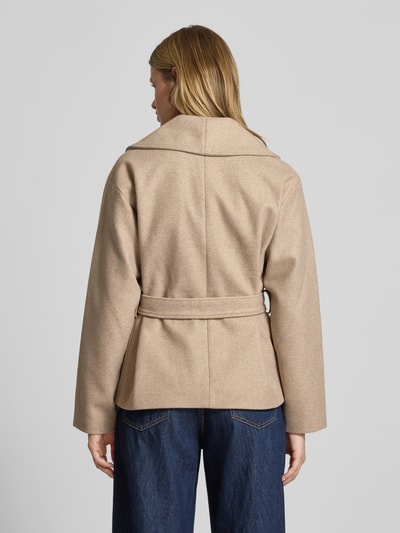 Only Kurtka o kroju regular fit z wiązanym paskiem model ‘AUGUSTA LIFE’ Piaskowy melanż 5