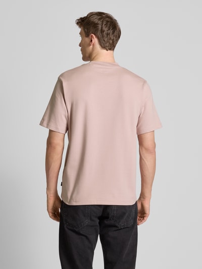 Jack & Jones Premium T-shirt met labelprint, model 'LACHAD' Lichtroze - 5