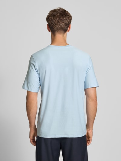Jack & Jones T-Shirt mit geripptem Rundhalsausschnitt Hellblau 5