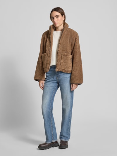 Neo Noir Jacke mit Teddyfell Modell 'Effa' Beige 1