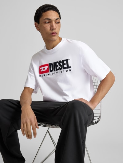 Diesel T-Shirt mit Label-Detail Weiss 3