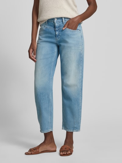 CAMBIO Straight Leg Jeans mit verkürztem Schnitt Modell 'ELIN' Hellblau 4