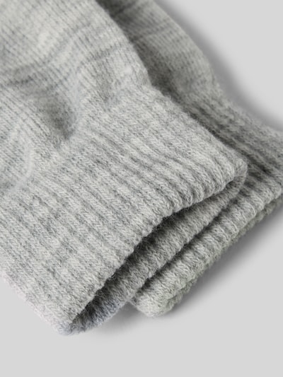 Pieces Handschuhe mit geripptem Bund Modell 'NEW BUDDY' Hellgrau Melange 2