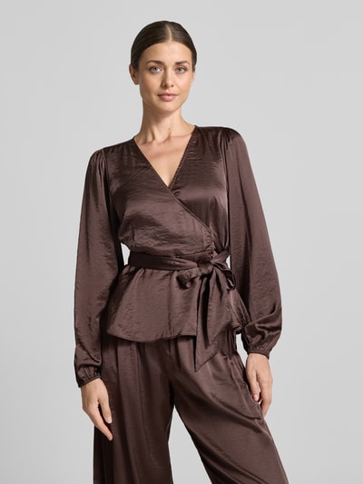 mbyM Bluse mit Viskose-Anteil Modell 'Bibbim' Dunkelbraun 4