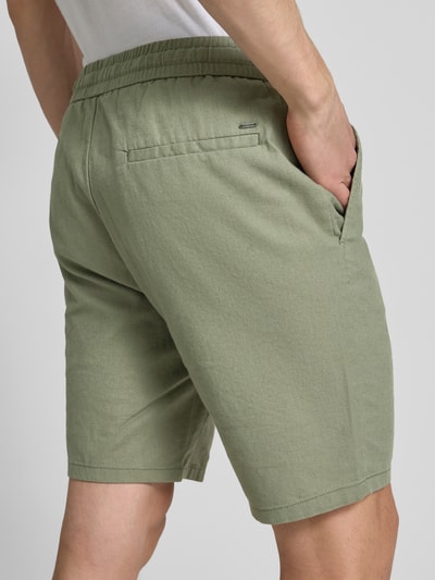 Only & Sons Korte broek van een mix van katoen en linnen, model 'LINUS' Groen - 3