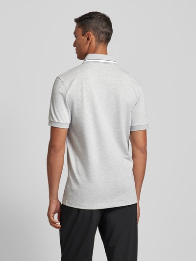 Christian Berg Men Regular fit poloshirt met logoprint Lichtgrijs gemêleerd - 5