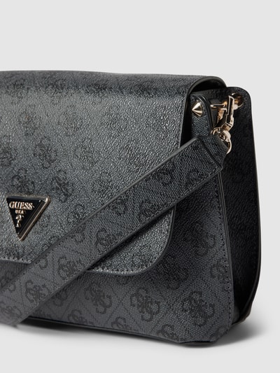 Guess Handtasche mit Label-Applikation Modell 'MERIDIAN' Graphit 3