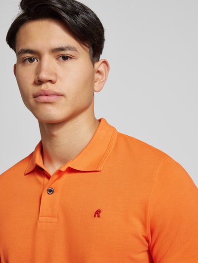 Replay Regular Fit Poloshirt mit Logo-Stitching Orange 3