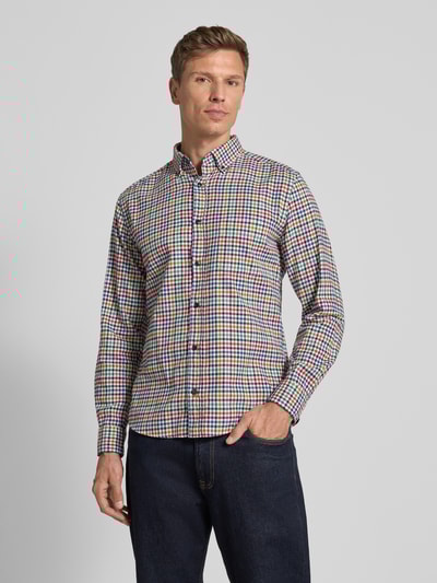 OLYMP Level Five Vrijetijdsoverhemd met knoopsluiting Blauw - 4