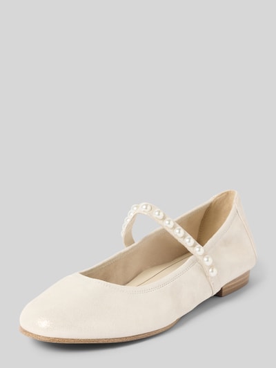 Tamaris Ballerinas mit Ziersteinbesatz Weiss 1