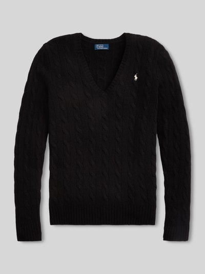 Polo Ralph Lauren sweter w kroju regular fit z mieszanki wełny z domieszką kaszmiru Czarny 2