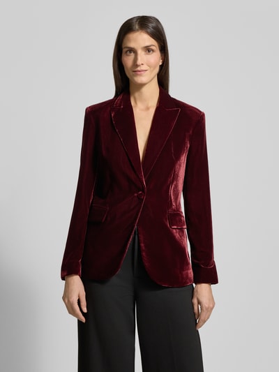 Mango Regular Fit Blazer aus Samt Modell 'COMBI' Bordeaux 4
