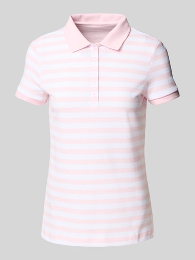 Christian Berg Woman Regular Fit Poloshirt mit Strukturmuster Rose 1