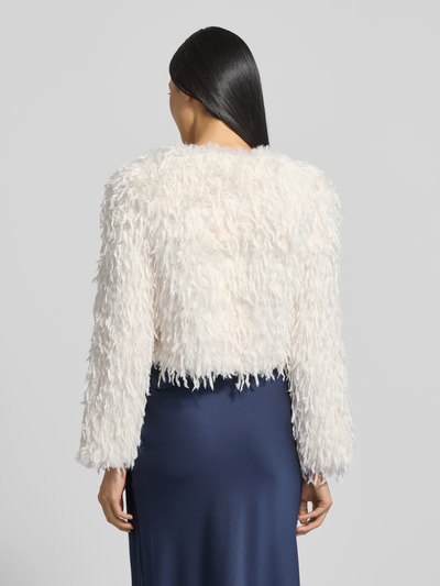 Christian Berg Cocktail Cropped Cocktailjacke mit Federn Ecru 5