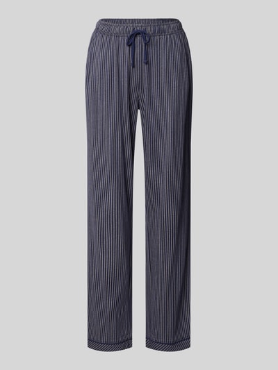 Produktfoto, Regular Fit Pyjama-Hose aus Baumwoll-Viskose-Mix von s.Oliver RED LABEL mit Streifenmuster, elastischem Bund und Eingrifftaschen