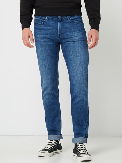 BOSS Slim Fit Jeans mit Stretch-Anteil Modell 'Delaware' Blau 4