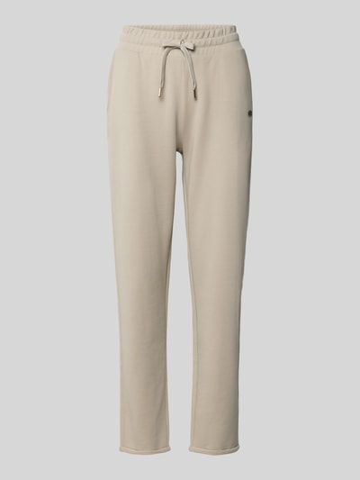 Productfoto, regular fit sweatpants van katoenmix van JOOP! in lichtbeige, effen uitgevoerd met zachte textuur, Dames Sweathose