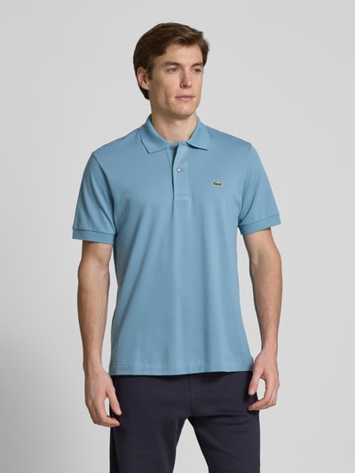 Lacoste Classic fit poloshirt met labelbadge Rookblauw - 4