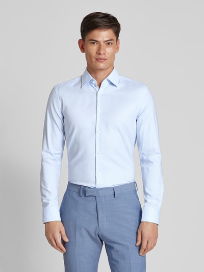 BOSS Slim Fit Regular fit zakelijk overhemd met kentkraag, model 'Hank' Bleu - 4