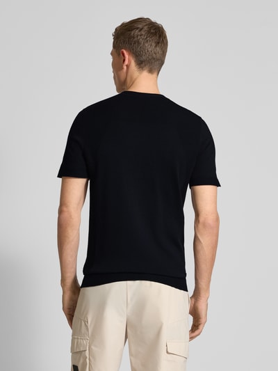 BOSS Green T-Shirt mit Label-Print Dunkelblau 5