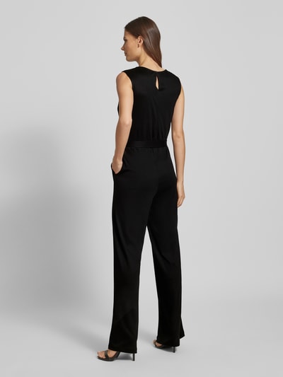 comma Jumpsuit mit Wasserfall-Ausschnitt Black 5