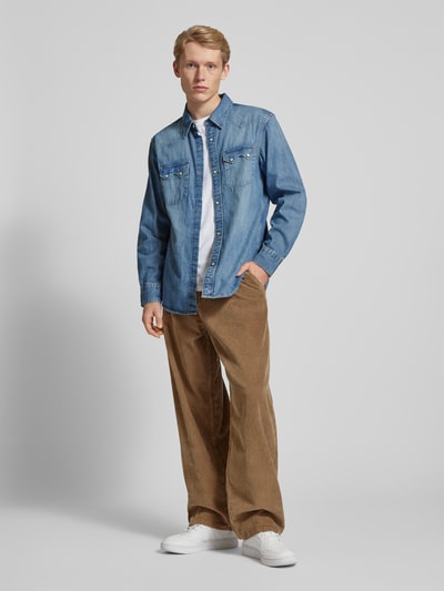 Levi's® Freizeithemd mit Druckknopfleiste Jeansblau 1