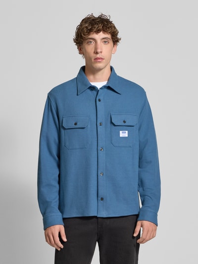 Hugo Blue Oversized Freizeithemd in Waffel-Optik Modell 'EKYNONE' Jeansblau 4