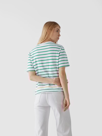 Victoria Beckham T-Shirt mit Streifenmuster Weiß 5