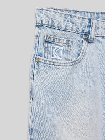 KARL KANI Korte jeans met labelstitching Blauw - 2
